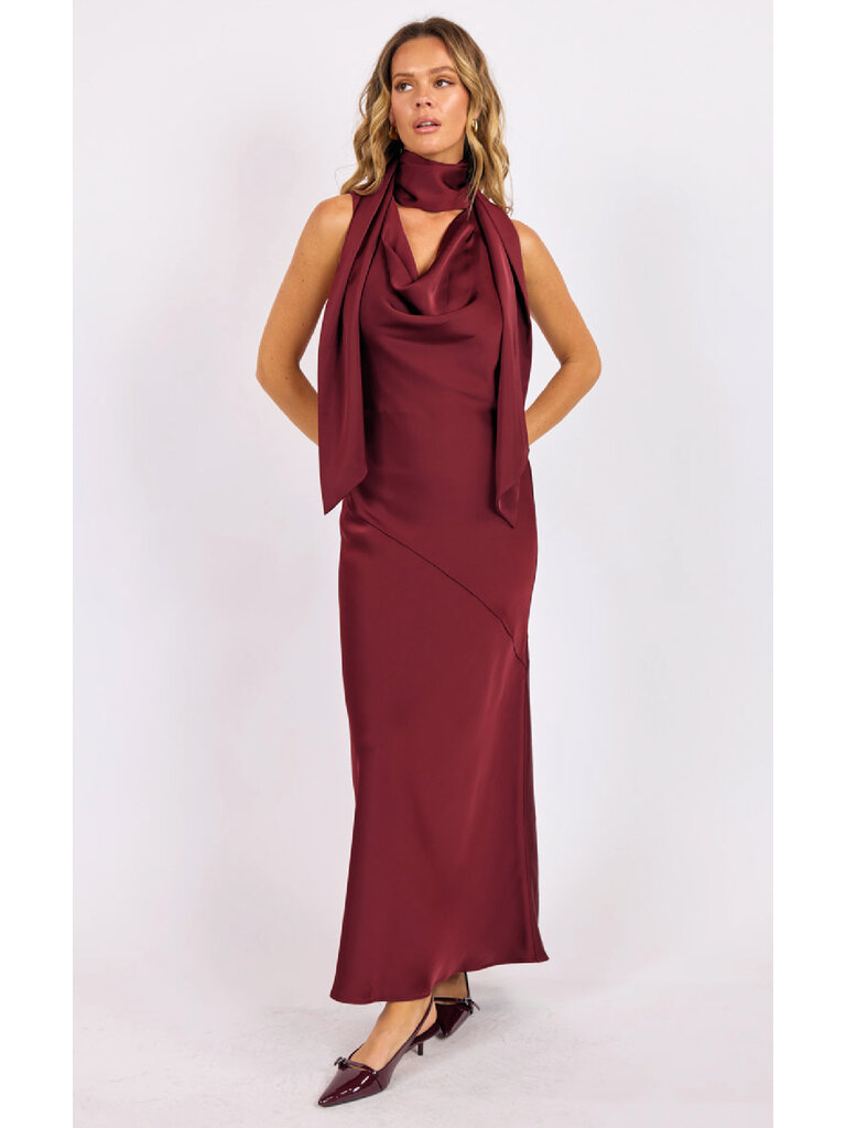 Sage The Label Cowl Neck Scarf Dress