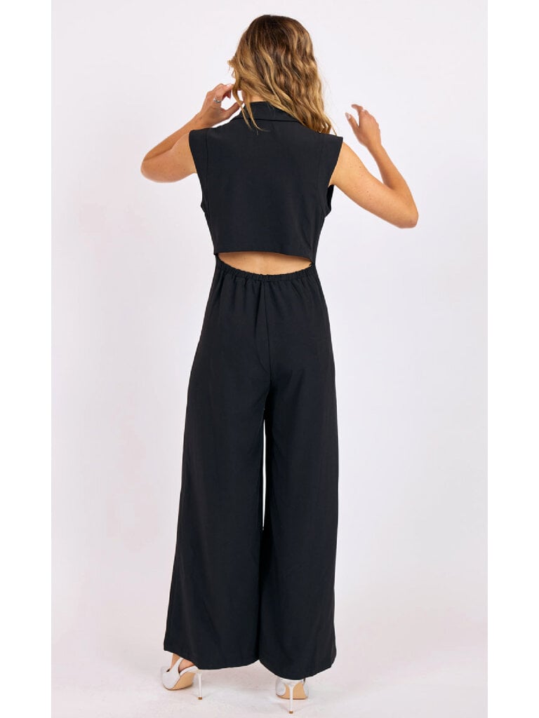 Sage The Label Cut Out Back Jumpsuit