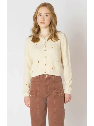 Dex Beige With Flower Cardi