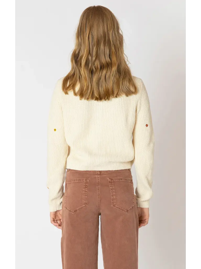 Dex Beige With Flower Cardi