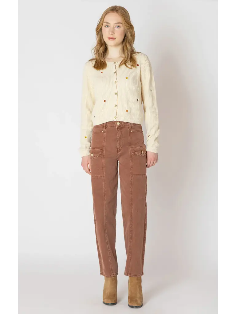 Dex Beige With Flower Cardi