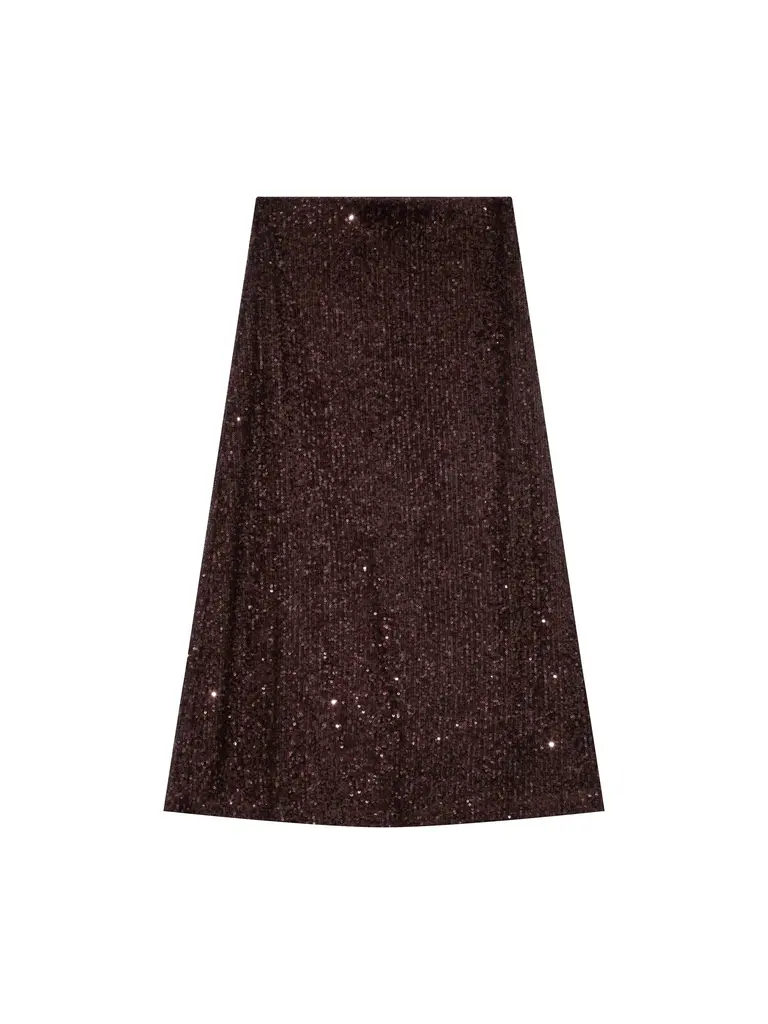 Grace & Mila Chocolate Sequin Skirt