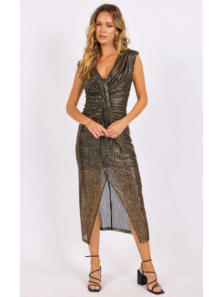 Sage The Label Gold Foil Dress