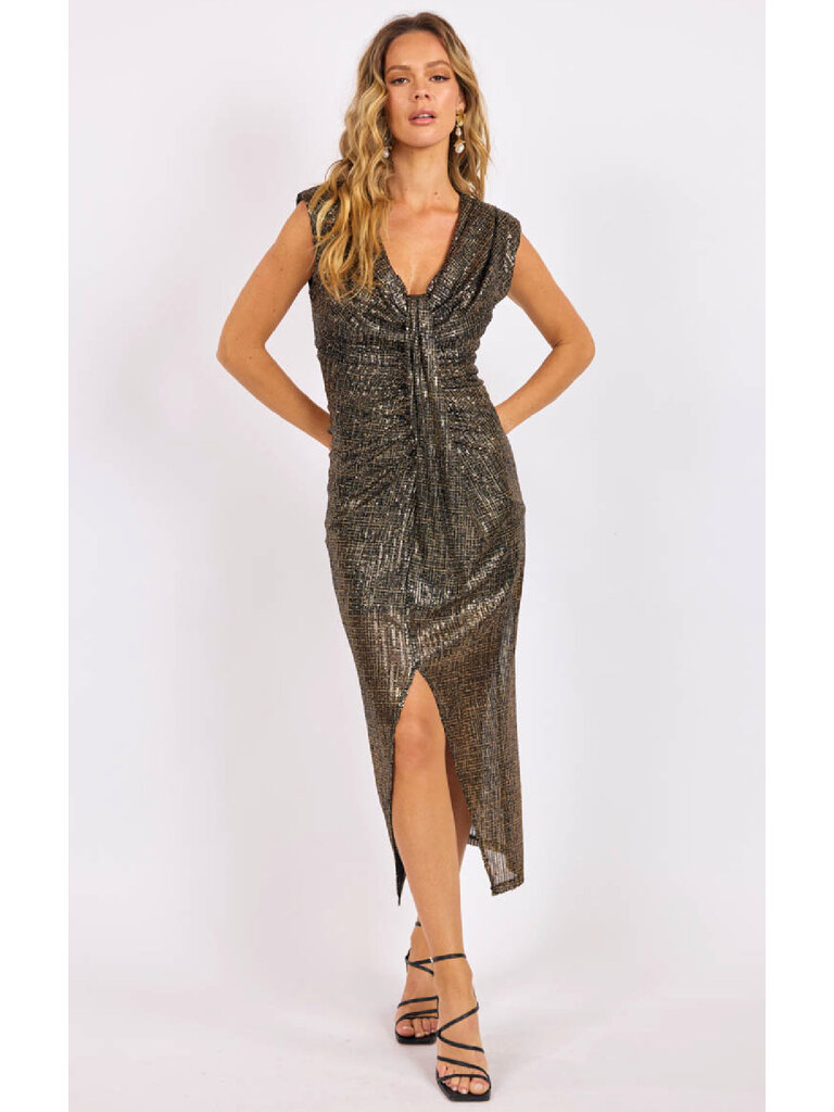 Sage The Label Gold Foil Dress