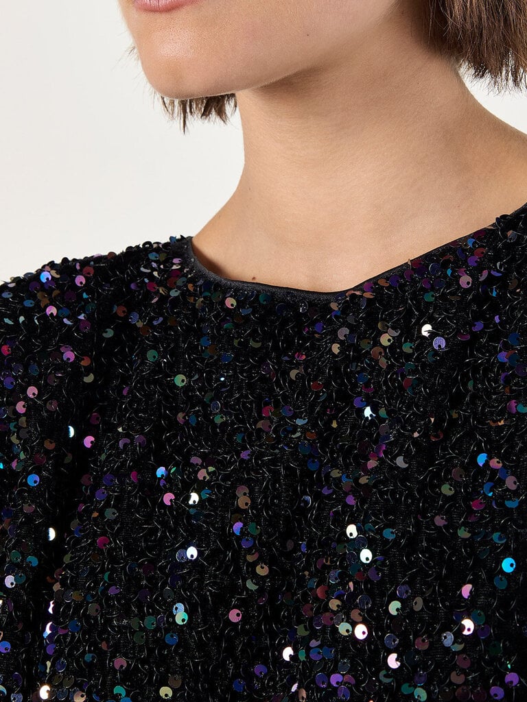 Apricot Sparkle Velvet Dress