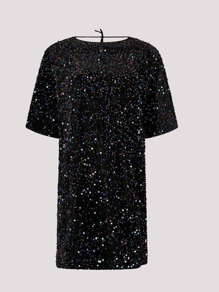 Apricot Sparkle Velvet Dress