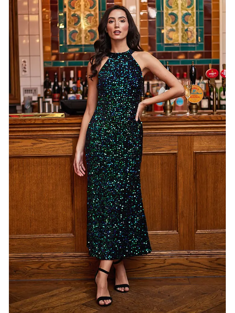 Angel Eyes Mermaid Sequin Dress