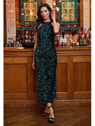 Angel Eyes Mermaid Sequin Dress