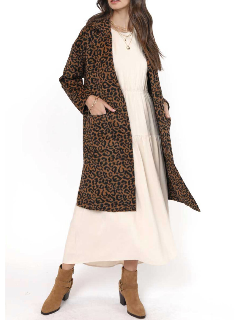 Sadie & Sage Leopard Car Coat