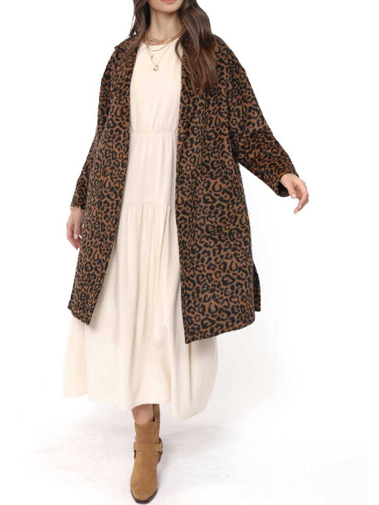 Sadie & Sage Leopard Car Coat