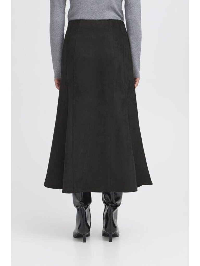 ICHI Sueded Midi Skirt