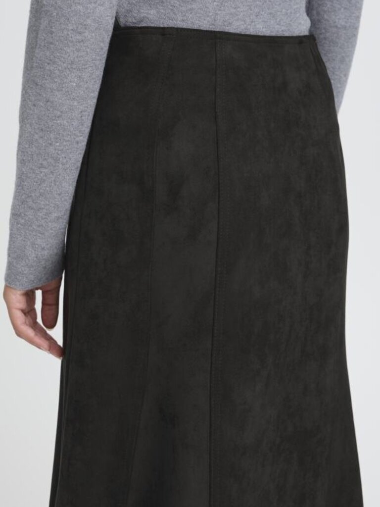 ICHI Sueded Midi Skirt