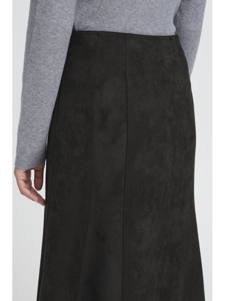 ICHI Sueded Midi Skirt