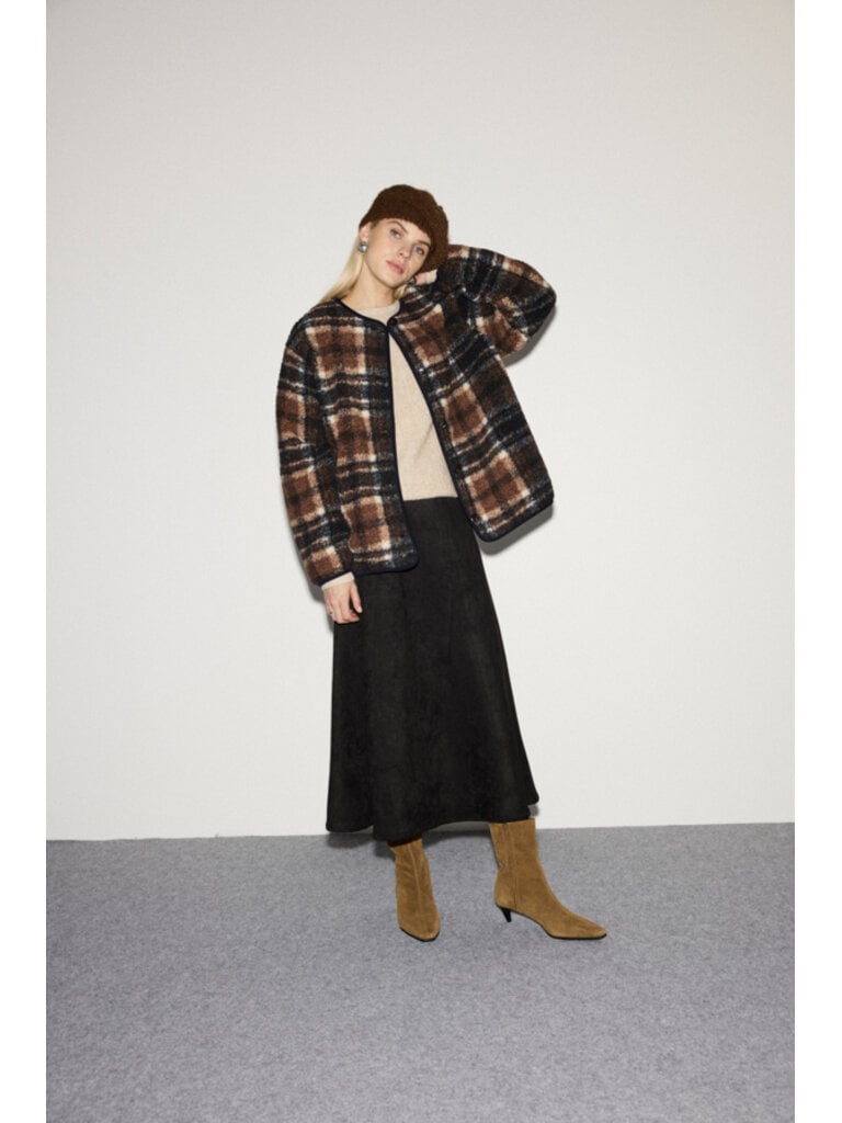 ICHI Sueded Midi Skirt