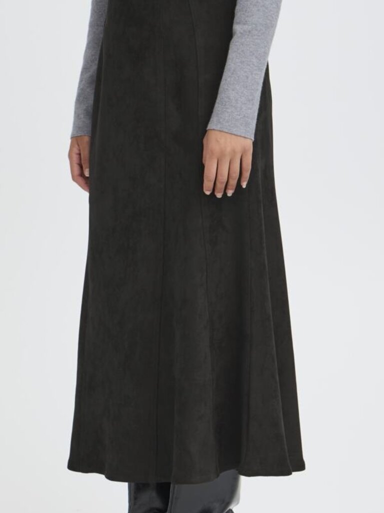 ICHI Sueded Midi Skirt