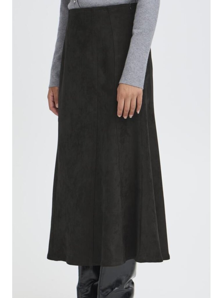 ICHI Sueded Midi Skirt