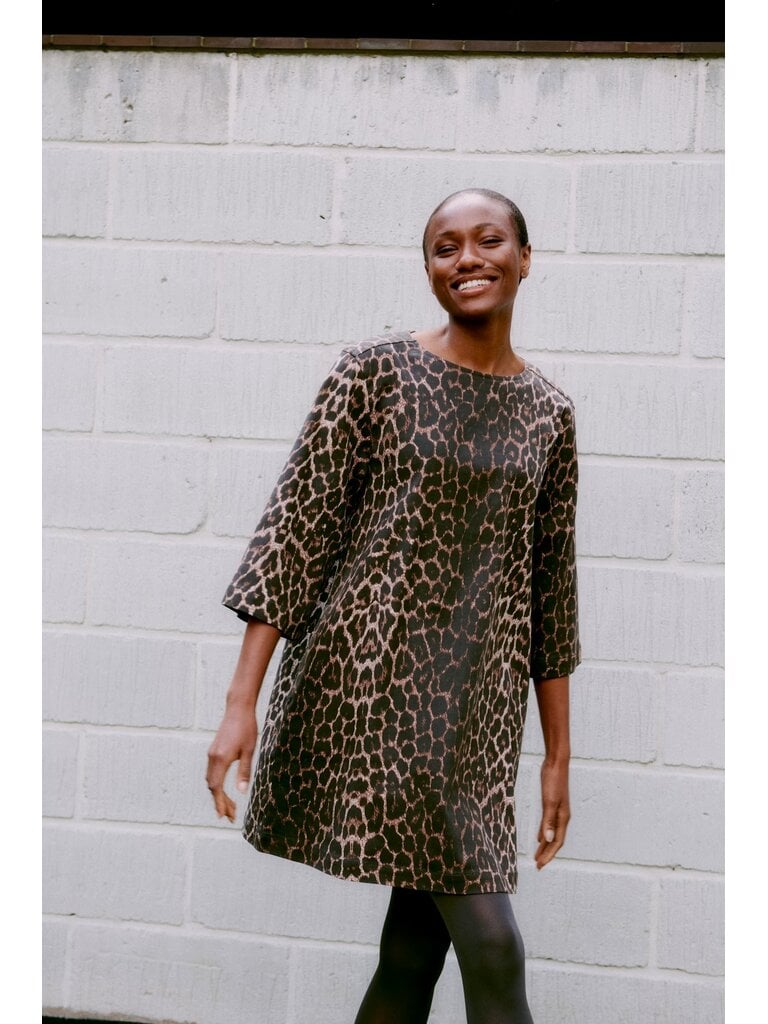 B. Young Leopard Denim Dress