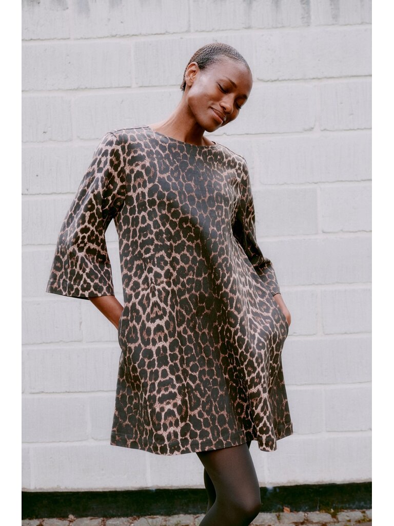 B. Young Leopard Denim Dress