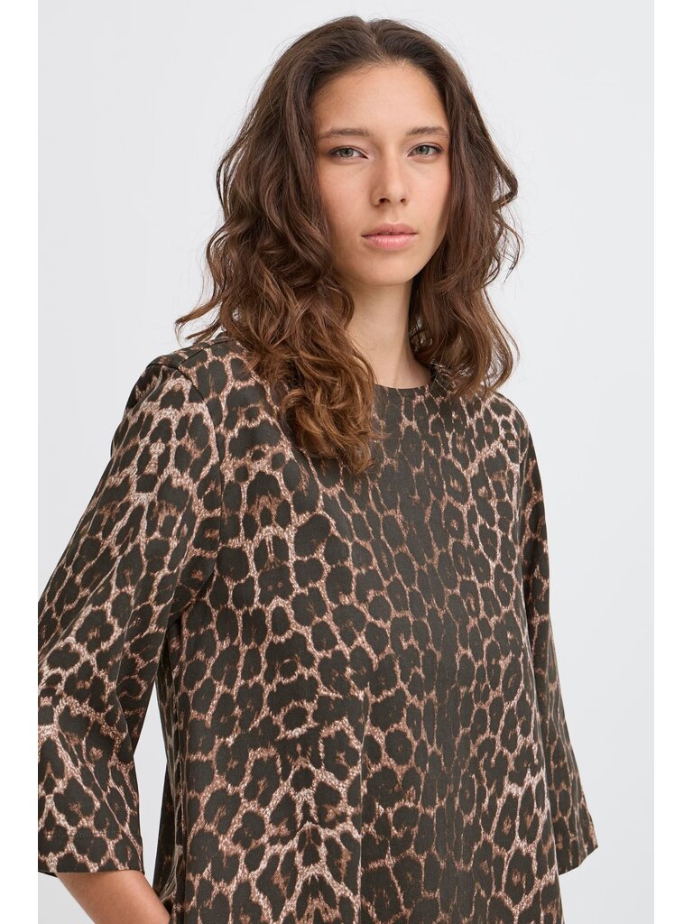 B. Young Leopard Denim Dress