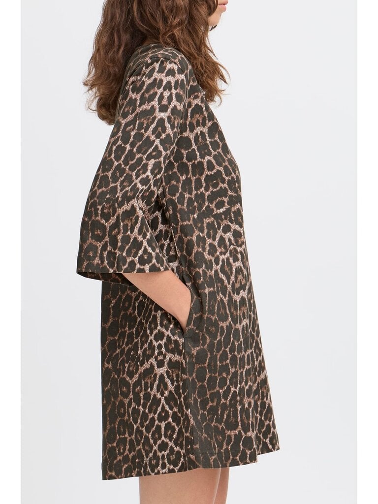 B. Young Leopard Denim Dress