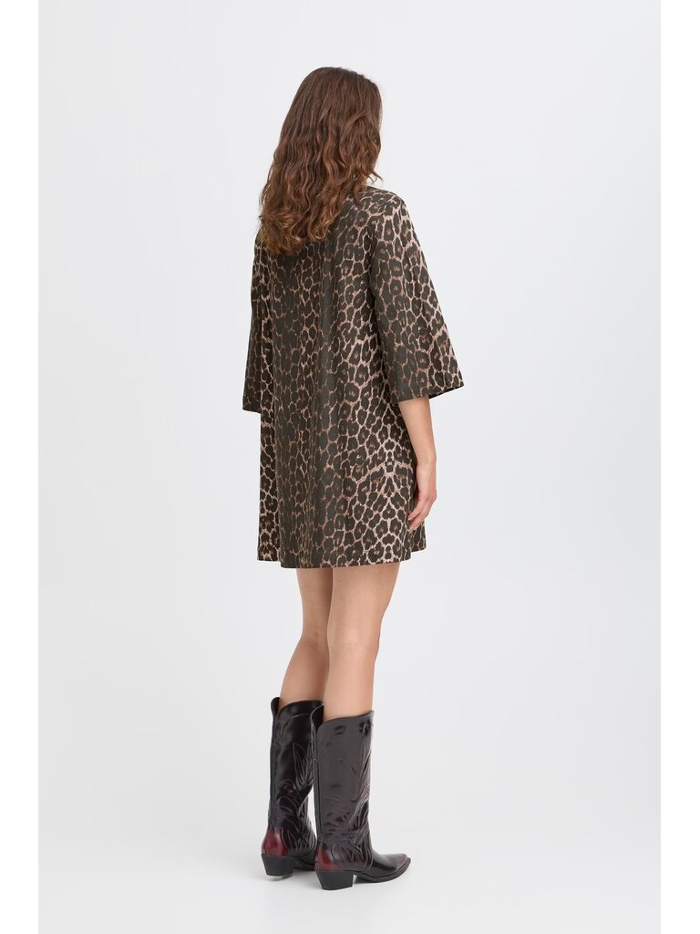 B. Young Leopard Denim Dress