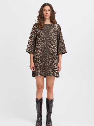 B. Young Leopard Denim Dress