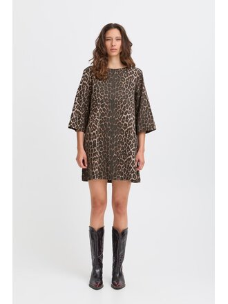 B. Young Leopard Denim Dress