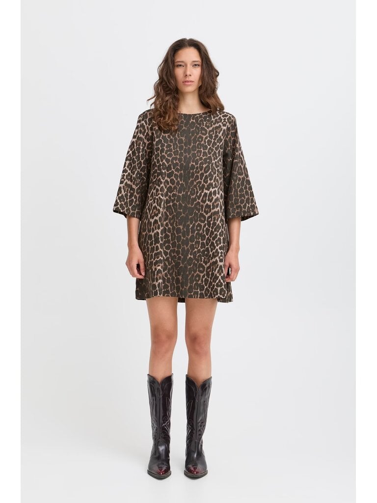 B. Young Leopard Denim Dress