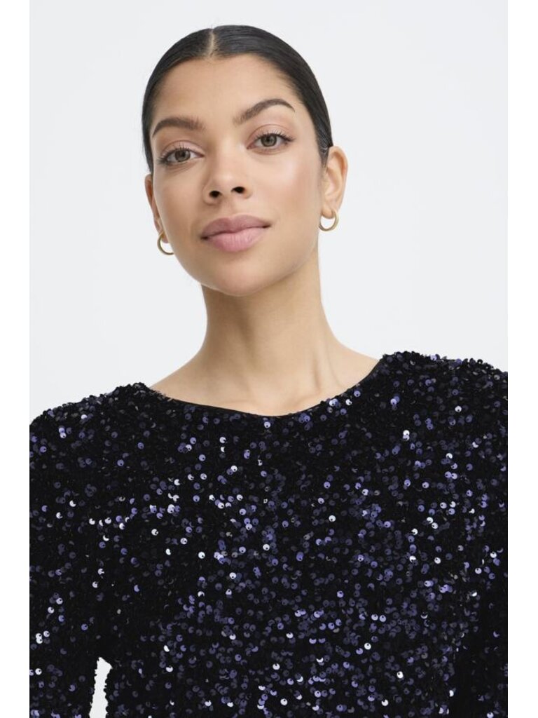 B. Young Blue Bow Sequin Mini