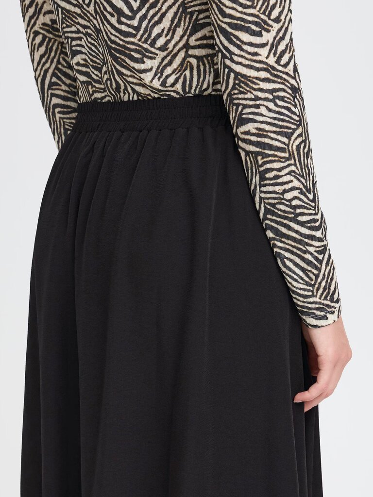 ICHI Balloon Hem Midi Skirt