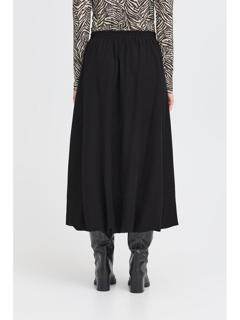 ICHI Balloon Hem Midi Skirt