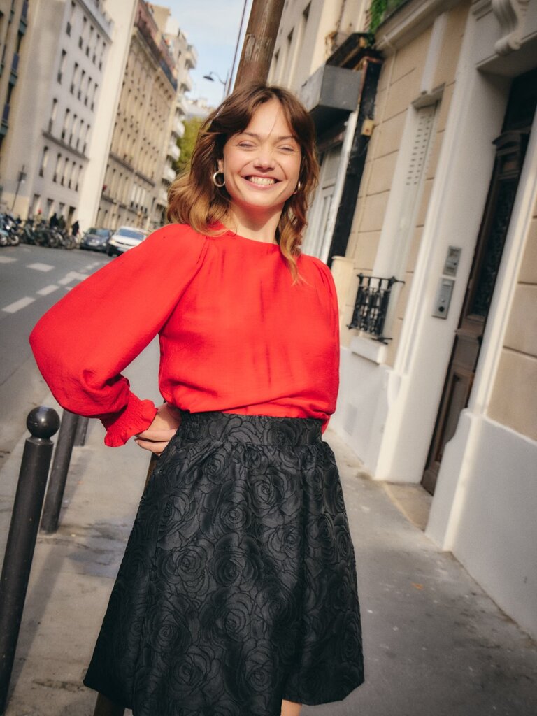 ICHI Rosette Mini Skirt