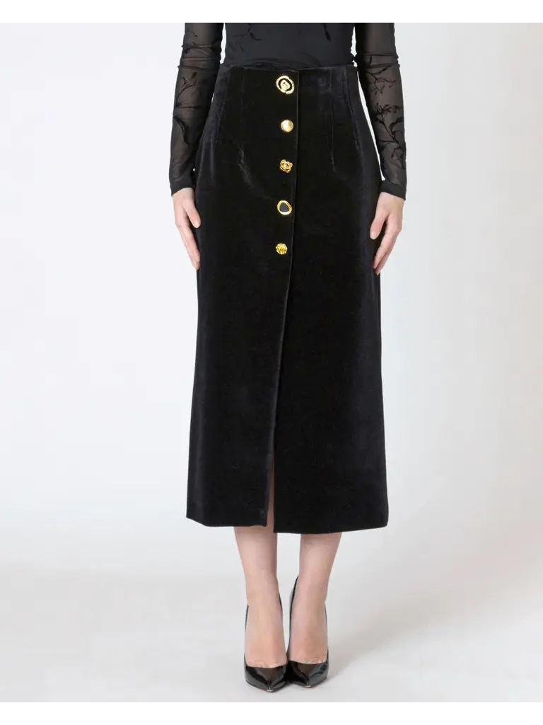 Dex Velvet Midi Skirt