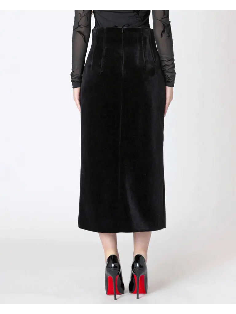 Dex Velvet Midi Skirt