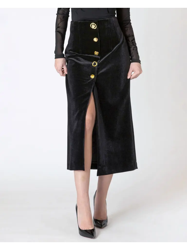 Dex Velvet Midi Skirt