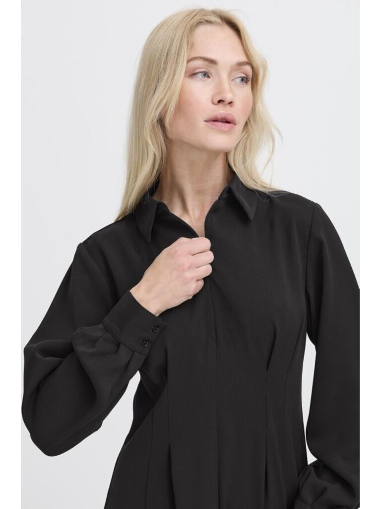 B. Young Zip Front Collar Dress