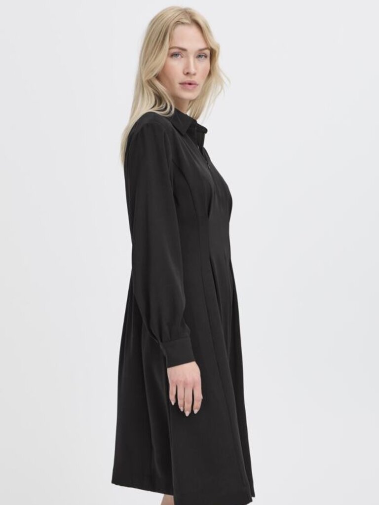B. Young Zip Front Collar Dress