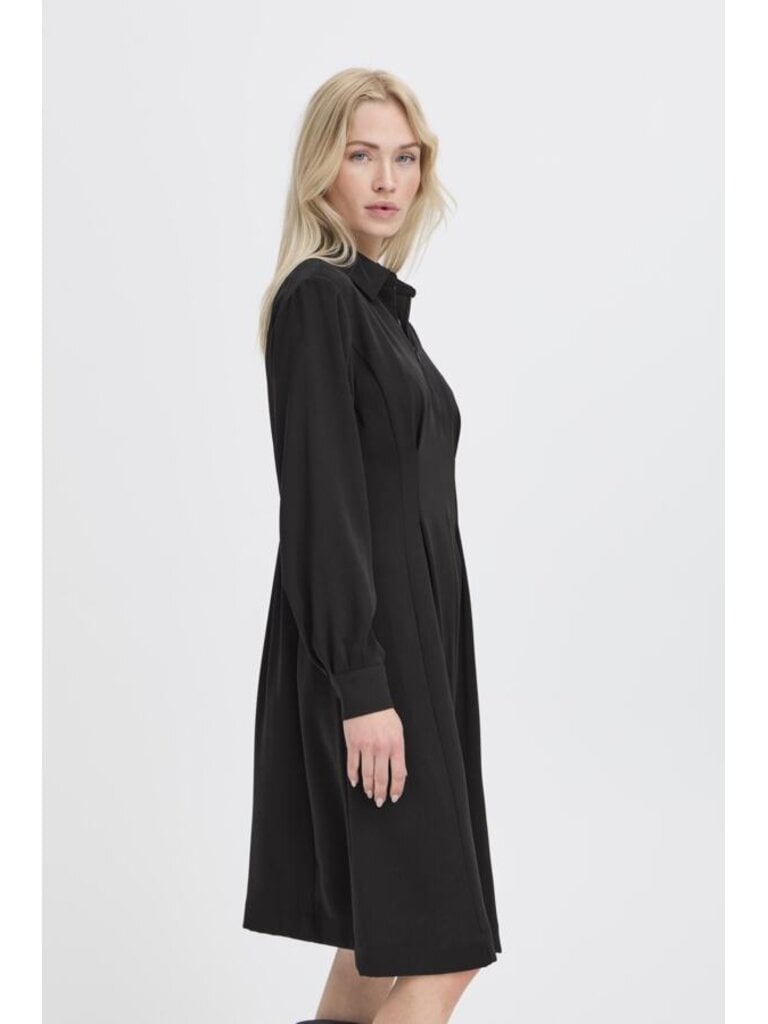 B. Young Zip Front Collar Dress