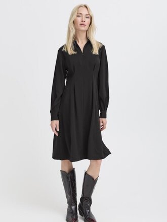B. Young Zip Front Collar Dress