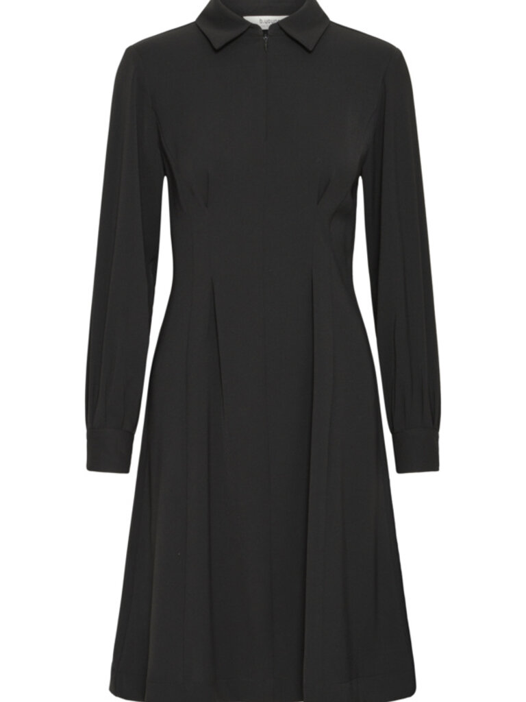 B. Young Zip Front Collar Dress