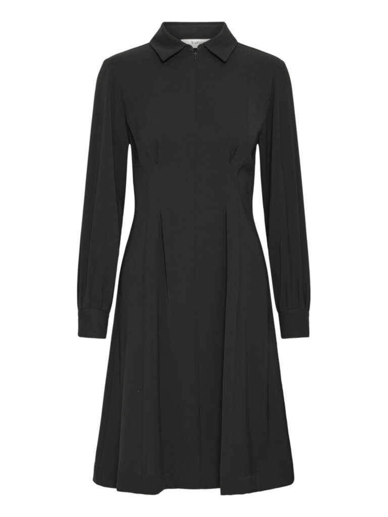 B. Young Zip Front Collar Dress