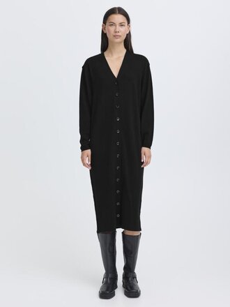 ICHI Thin Knit Long Button Cardi