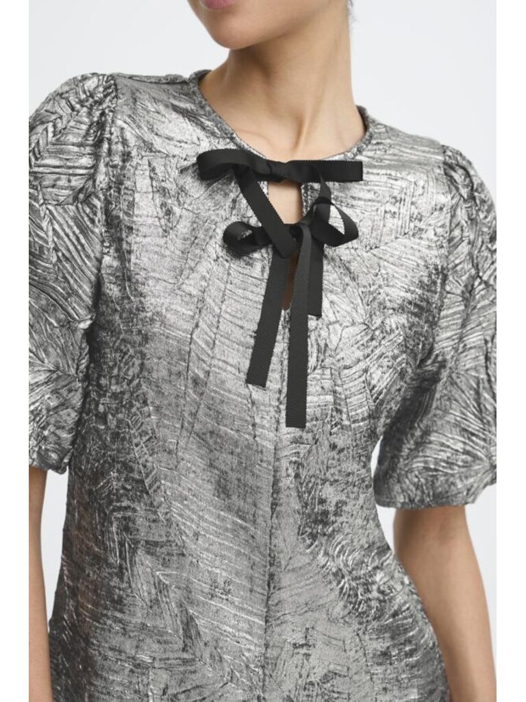 B. Young Metallic Textured Dress