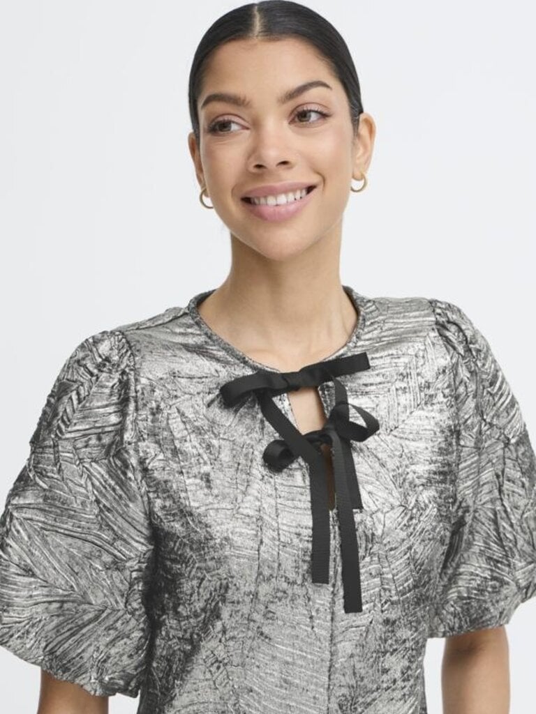 B. Young Metallic Textured Dress