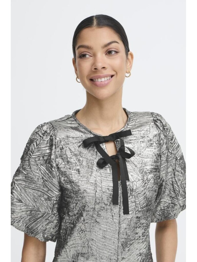 B. Young Metallic Textured Dress