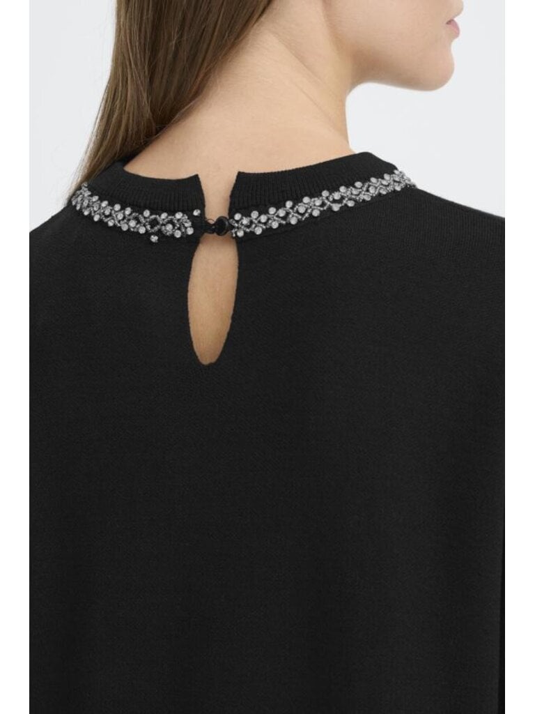 ICHI Gem Trim Knit Dress