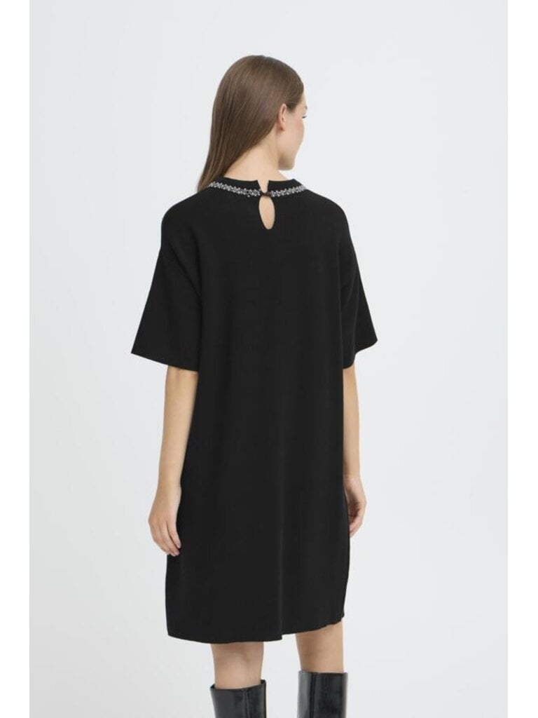 ICHI Gem Trim Knit Dress