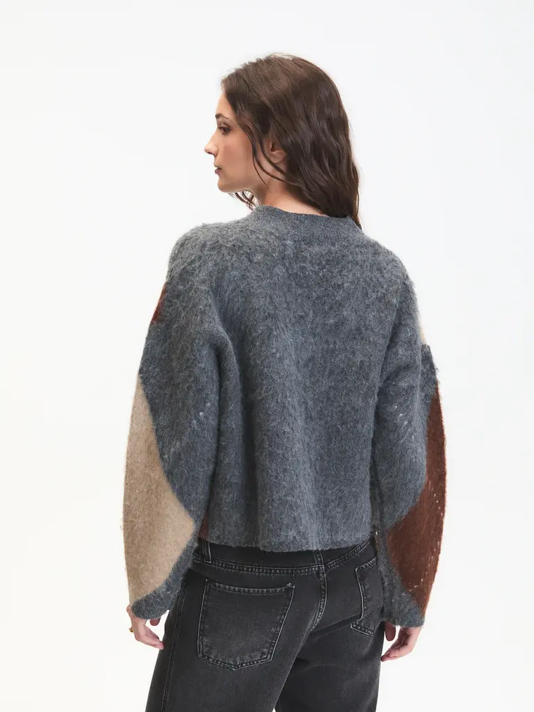 Deluc Fuzzy Argyle Knit