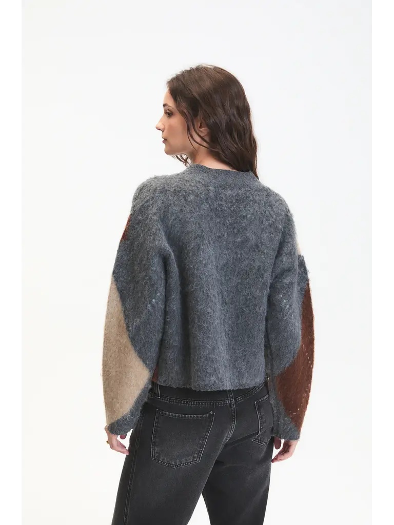 Deluc Fuzzy Argyle Knit