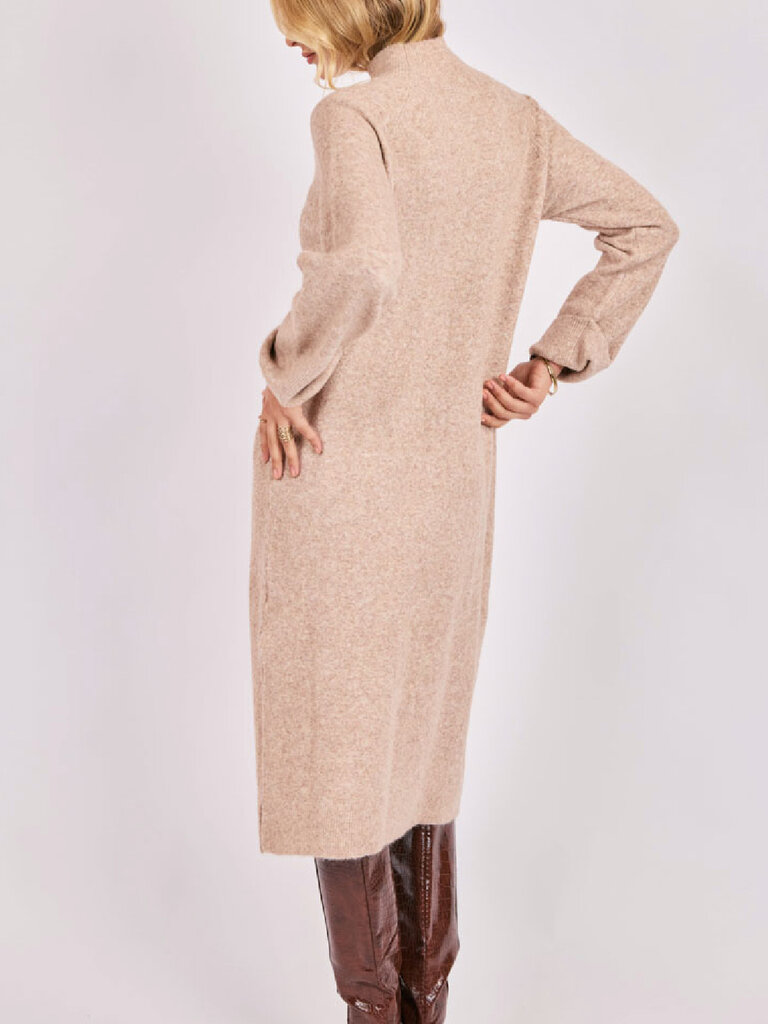 Sadie & Sage Oatmeal Turtleneck Knit Midi